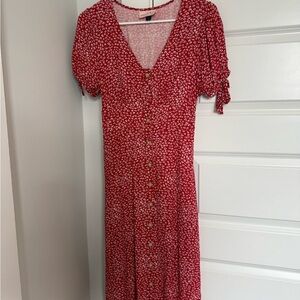 Universal Thread Red Floral Midi Dress